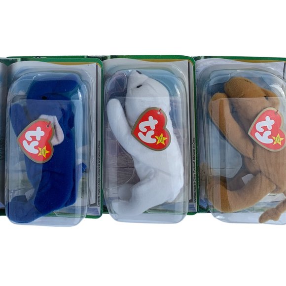 Other - McDonalds TY Teenie Beanie Babies LEGENDS Chilly Peanuts Humphrey SET of 3